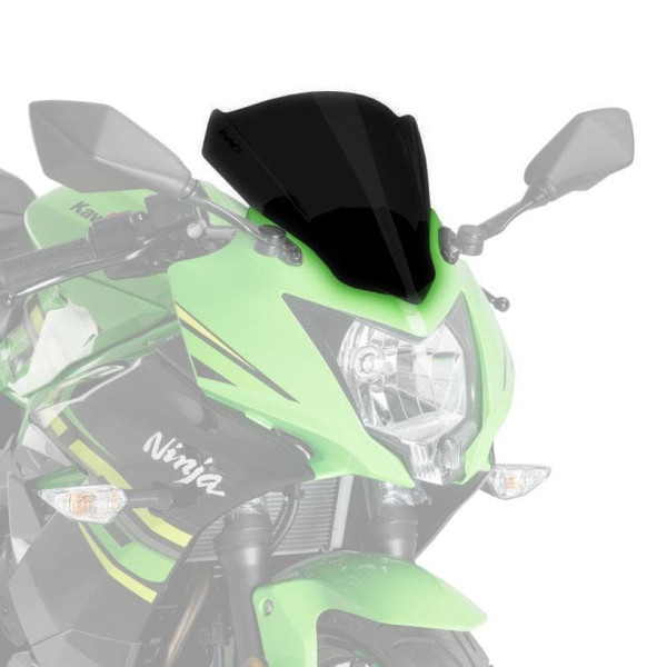 Puig Puig racing screen | black (opaque) | kawasaki ninja 125 2019>current
